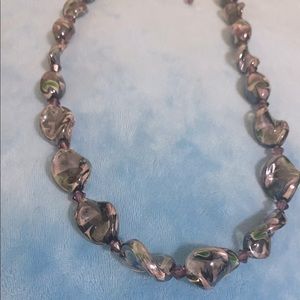 Lampwork beads and crystals necklace